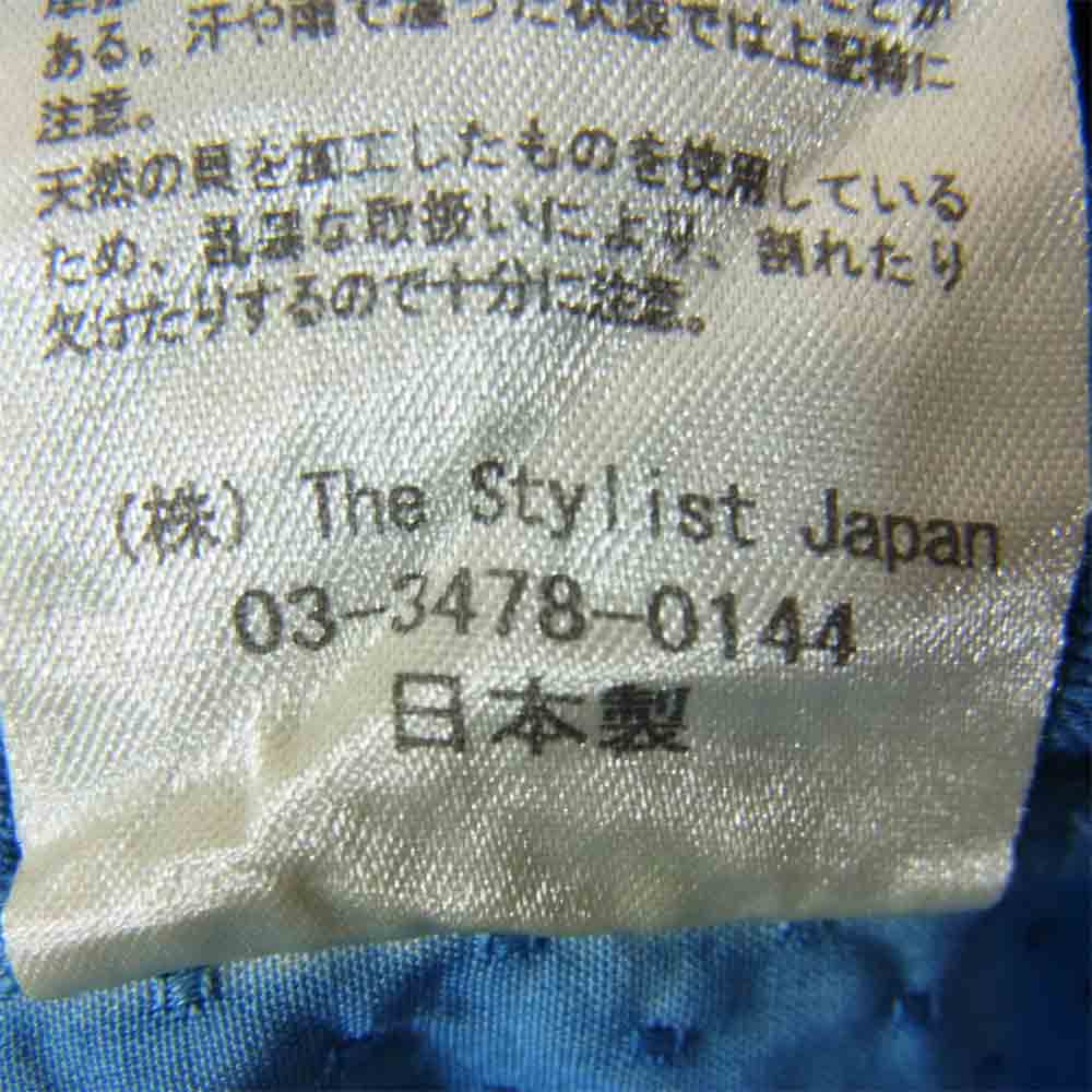 The Stylist Japan ザスタイリストジャパン クレイジーパターン コットン BD ボタンダウン シャツ ブルー系 M【中古】