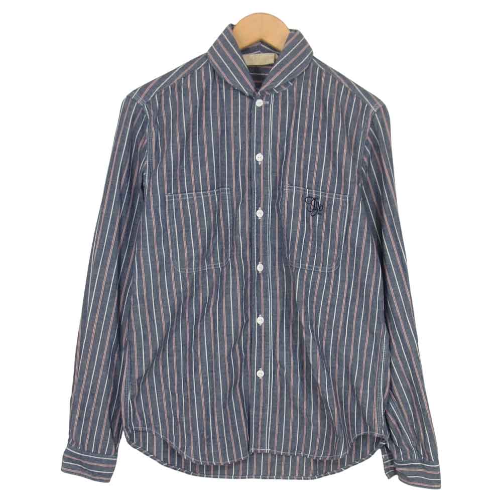 The Stylist Japan ザスタイリストジャパン TSJS-61904-32 COTTON STRIPE SHIRT コットン ストライプ シャツ ネイビー系 M【中古】