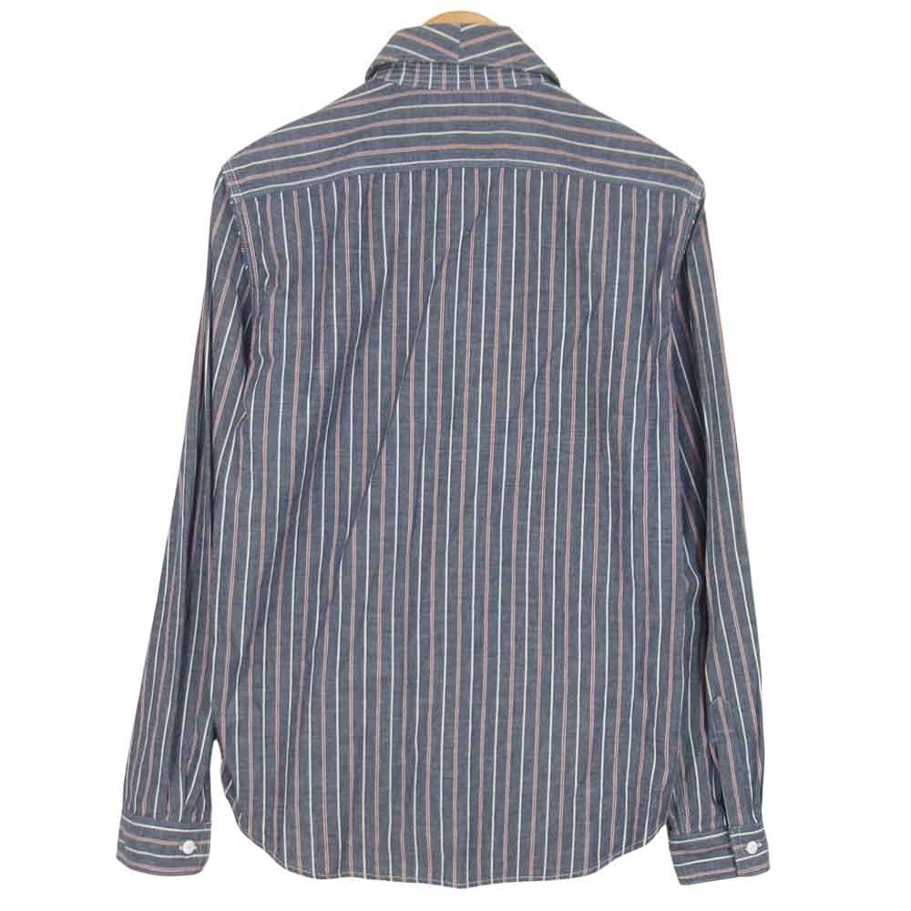 The Stylist Japan ザスタイリストジャパン TSJS-61904-32 COTTON STRIPE SHIRT コットン ストライプ シャツ ネイビー系 M【中古】