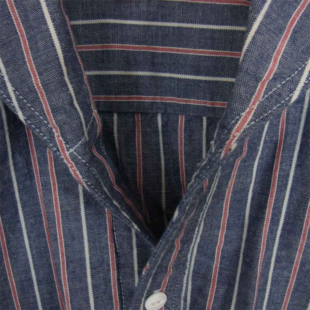 The Stylist Japan ザスタイリストジャパン TSJS-61904-32 COTTON STRIPE SHIRT コットン ストライプ シャツ ネイビー系 M【中古】