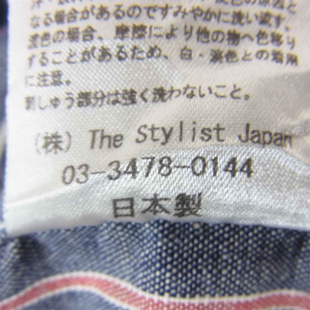 The Stylist Japan ザスタイリストジャパン TSJS-61904-32 COTTON STRIPE SHIRT コットン ストライプ シャツ ネイビー系 M【中古】