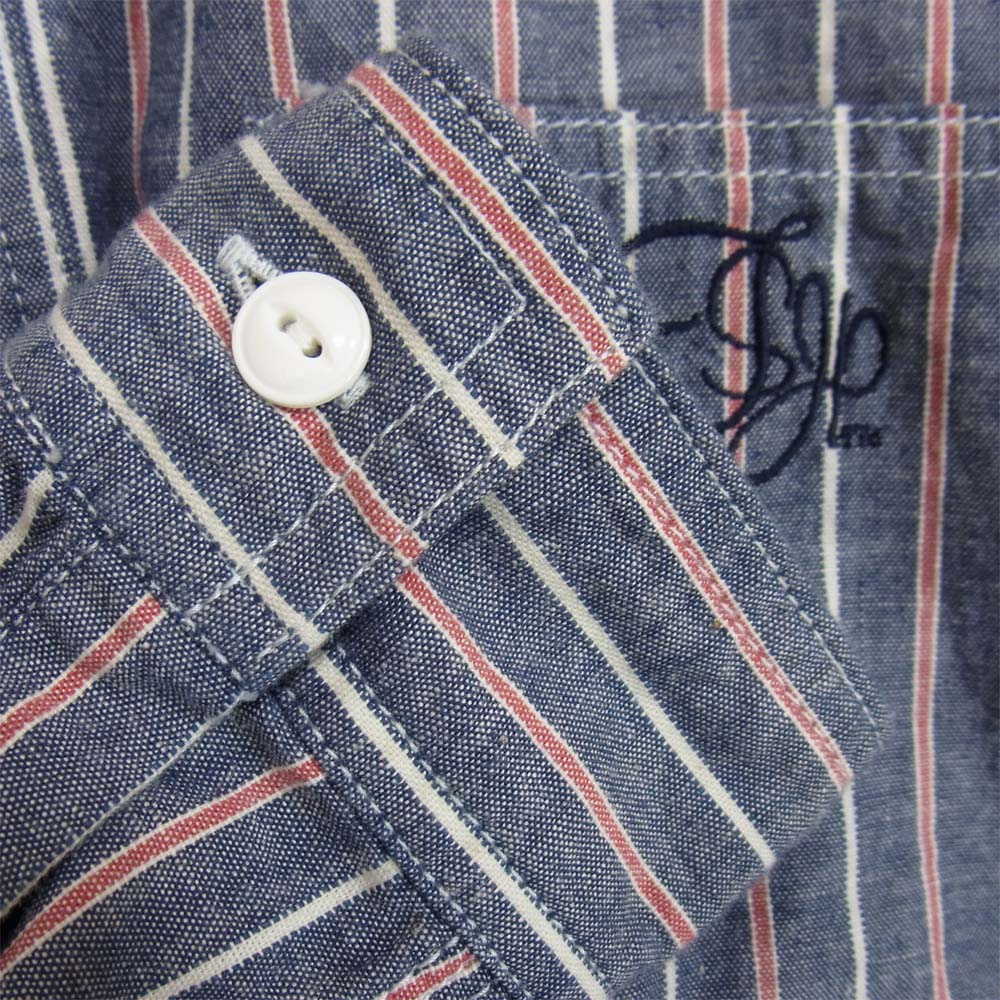 The Stylist Japan ザスタイリストジャパン TSJS-61904-32 COTTON STRIPE SHIRT コットン ストライプ シャツ ネイビー系 M【中古】
