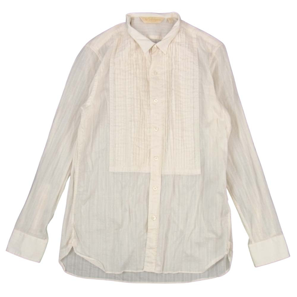 The Stylist Japan ザスタイリストジャパン STRIPE WING COLLAR SHIRT ストライプ ウイング カラー シャツ ホワイト系 L【中古】