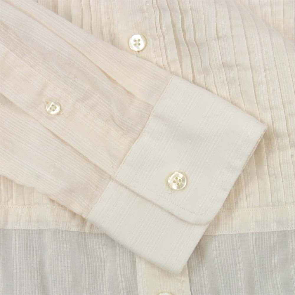 The Stylist Japan ザスタイリストジャパン STRIPE WING COLLAR SHIRT ストライプ ウイング カラー シャツ ホワイト系 L【中古】