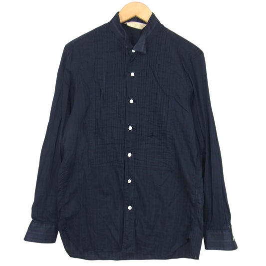The Stylist Japan ザスタイリストジャパン COTTON WING COLLAR SHIRT コットン ウイング カラー シャツ ネイビー系 L【中古】