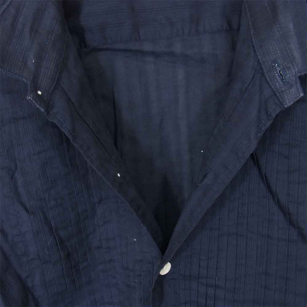 The Stylist Japan ザスタイリストジャパン COTTON WING COLLAR SHIRT コットン ウイング カラー シャツ ネイビー系 L【中古】