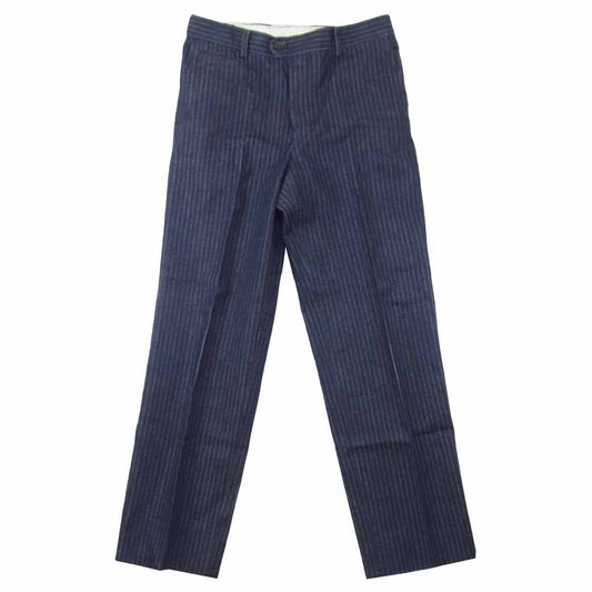 The Stylist Japan ザスタイリストジャパン TSJP-52702-01 インディゴ ストライプ デニム スラックス パンツ ネイビー系 S【中古】