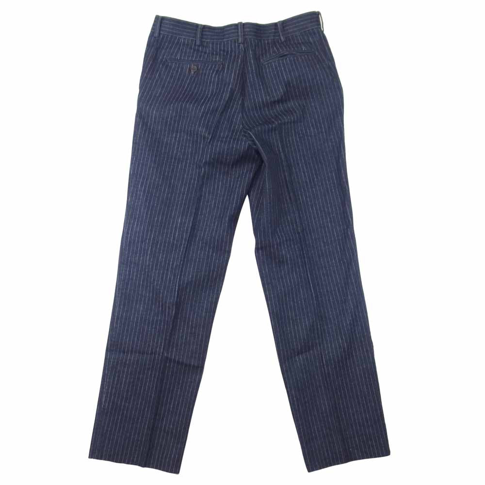 The Stylist Japan ザスタイリストジャパン TSJP-52702-01 インディゴ ストライプ デニム スラックス パンツ ネイビー系 S【中古】