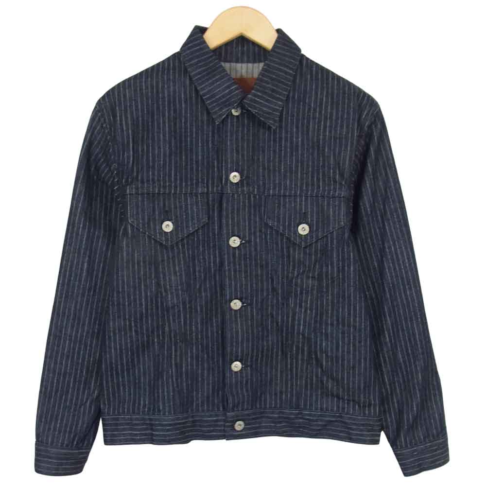 TENDERLOIN テンダーロイン TSJB-55804-01 The Stylist Japan ザ スタイリスト ジャパン インディゴ ストライプ デニム ジャケット ネイビー系 S【美品】【中古】