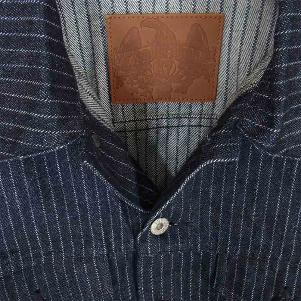 TENDERLOIN テンダーロイン TSJB-55804-01 The Stylist Japan ザ スタイリスト ジャパン インディゴ ストライプ デニム ジャケット ネイビー系 S【美品】【中古】