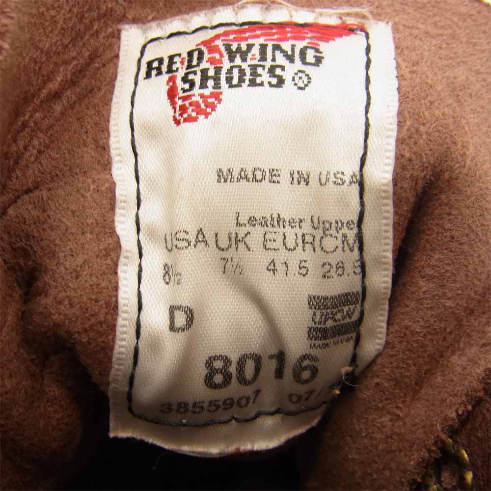 RED WING レッドウィング 8016 ブラックスミス blacksmith ブーツ エンジ系【中古】