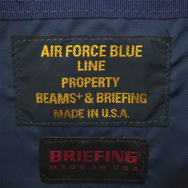 BRIEFING ブリーフィング × BEAMS PLUS 別注 USA製 Fleet Messenger Bag メッセンジャー ショルダー バッグ ネイビー系【美品】【中古】