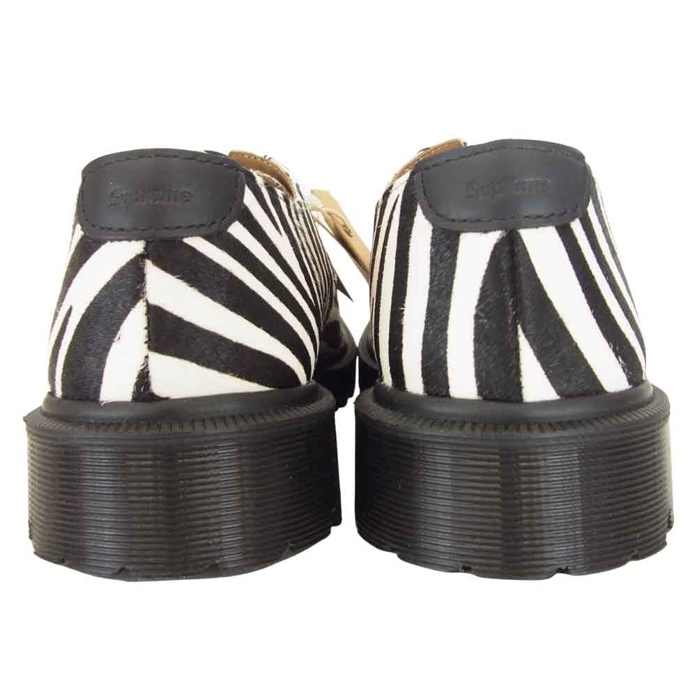 Supreme シュプリーム 21SS DR. MARTENS ドクターマーチン SPLIT TOE 5-EYE SHOE ZEBRA ブラック系 ホワイト系 UK7【新古品】【未使用】【中古】