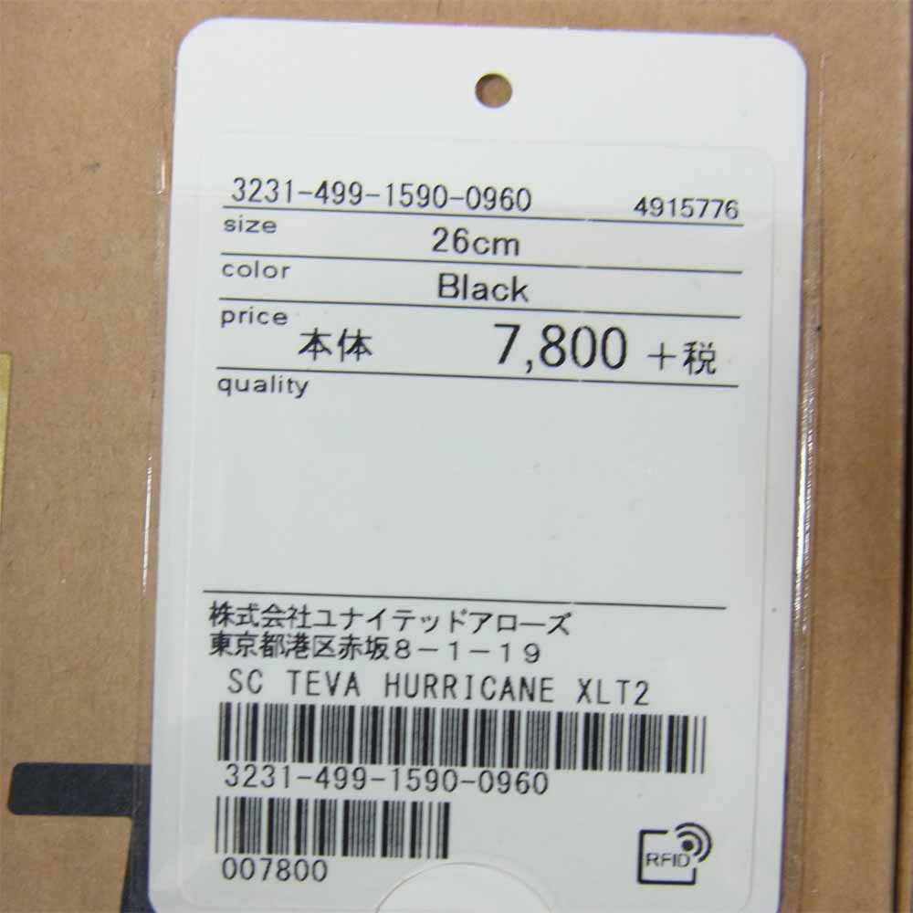 テバ 1019234 HURRICANE XLT2 ハリケーン ストラップ サンダル ブラック系 26cm【新古品】【未使用】【中古】