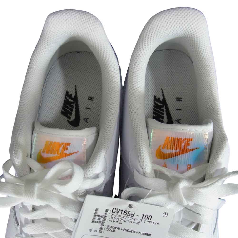 NIKE ナイキ CV1699-100 AIR FORCE 1 07 LV8 エレベイト IRIDESCENT PIXEL エアフォース イリディセント ピクセル スニーカー ホワイト系 27cm【新古品】【未使用】【中古】