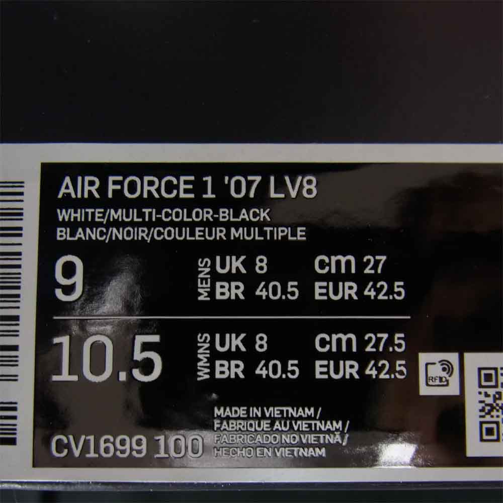 NIKE ナイキ CV1699-100 AIR FORCE 1 07 LV8 エレベイト IRIDESCENT PIXEL エアフォース イリディセント ピクセル スニーカー ホワイト系 27cm【新古品】【未使用】【中古】