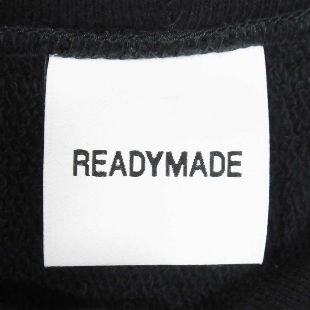 レディメイド 21SS COLLAPSED FACE HOODIE スマイル スウェット パーカ ブラック系 L【極上美品】【中古】