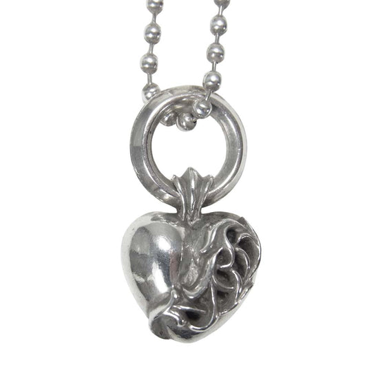 CHROME HEARTS クロムハーツ（原本無） HEART ハート チャーム トップ ネックレス シルバー系【中古】