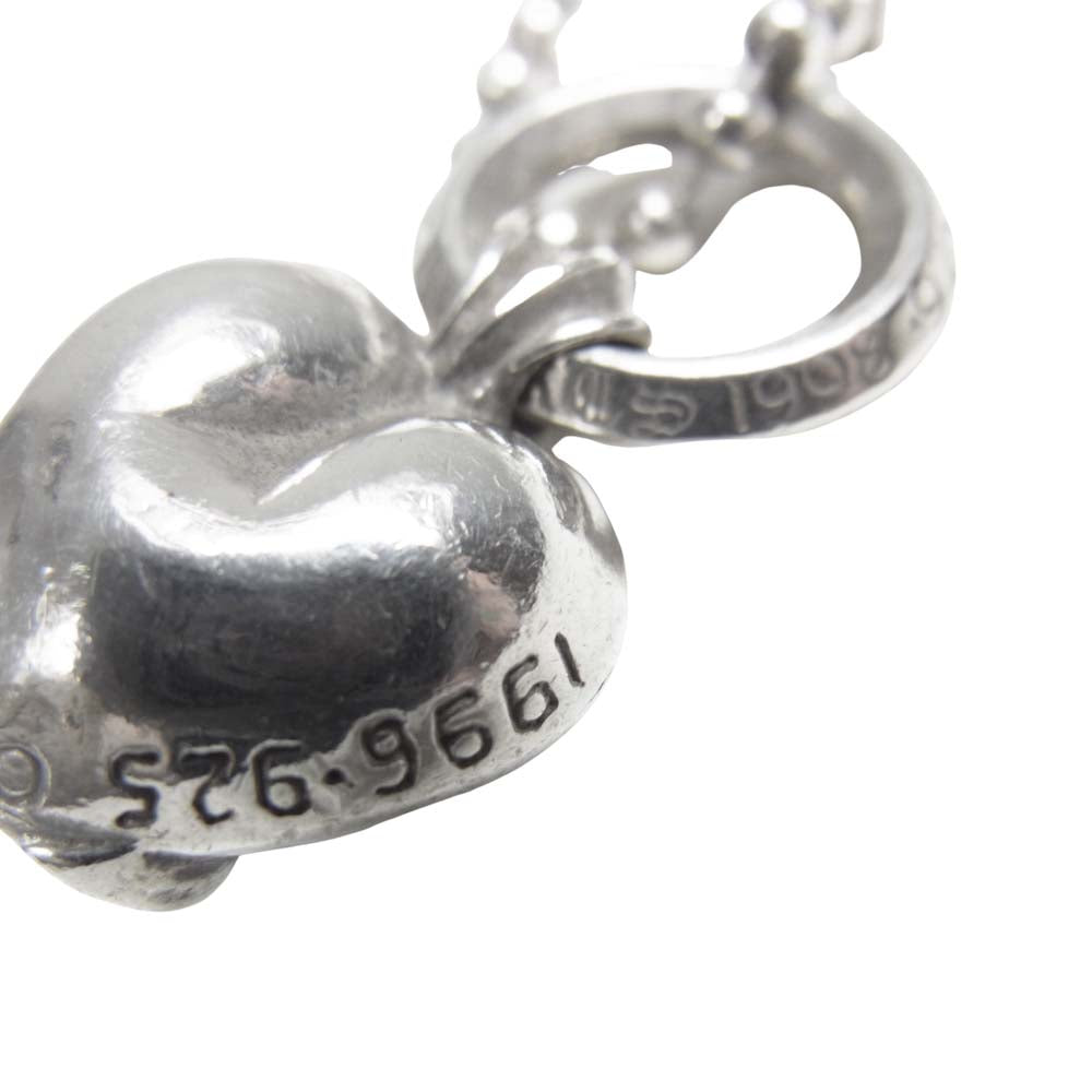 CHROME HEARTS クロムハーツ（原本無） HEART ハート チャーム トップ ネックレス シルバー系【中古】