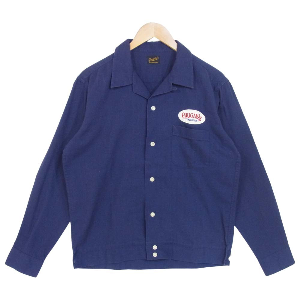 TENDERLOIN テンダーロイン T-BOWLS SHT 1 LONG バックプリント ボーリング シャツ パープル系 S【中古】