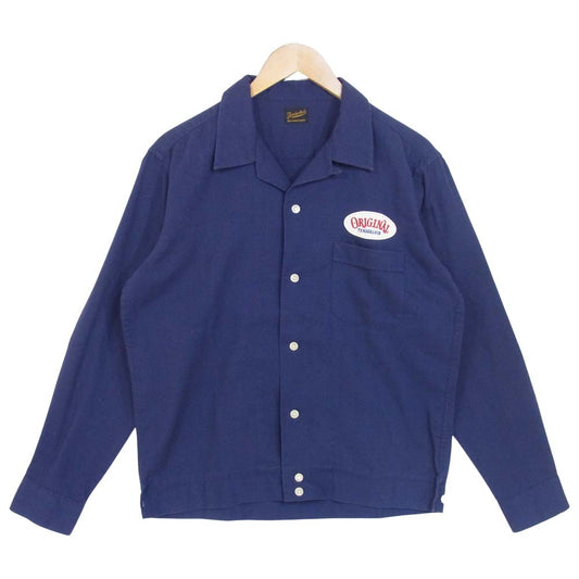 TENDERLOIN テンダーロイン T-BOWLS SHT 1 LONG バックプリント ボーリング シャツ パープル系 S【中古】