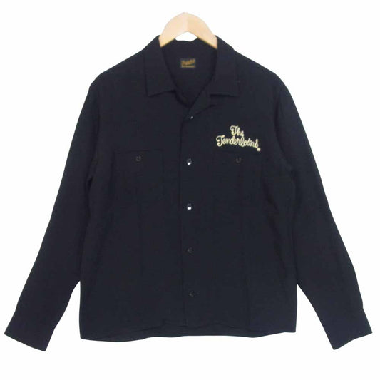 TENDERLOIN テンダーロイン T-BOWLS SHT LONG レーヨン ボーリング シャツ ブラック系 XS【美品】【中古】