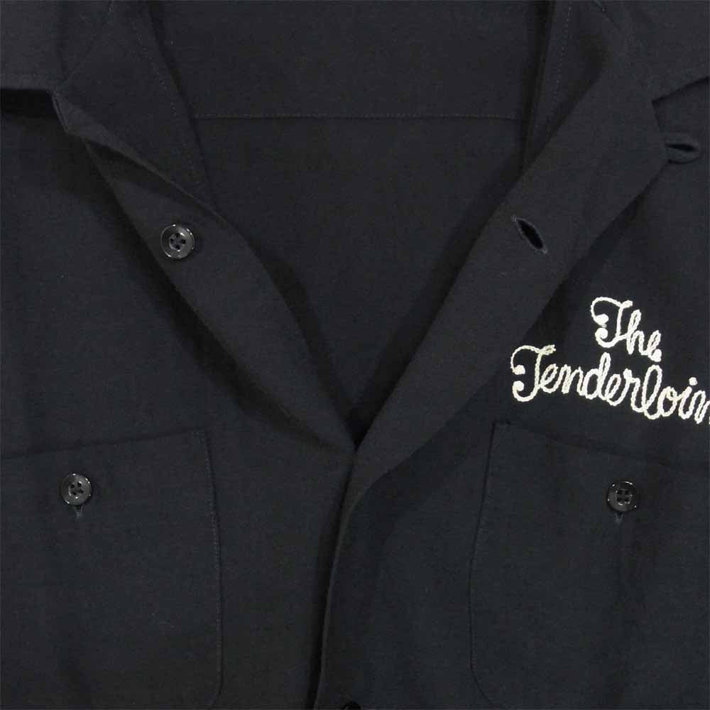 TENDERLOIN テンダーロイン T-BOWLS SHT LONG レーヨン ボーリング シャツ ブラック系 XS【美品】【中古】