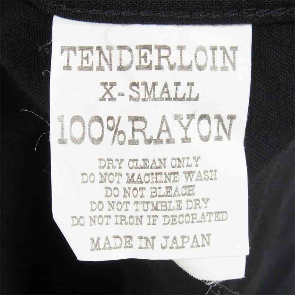 TENDERLOIN テンダーロイン T-BOWLS SHT LONG レーヨン ボーリング シャツ ブラック系 XS【美品】【中古】