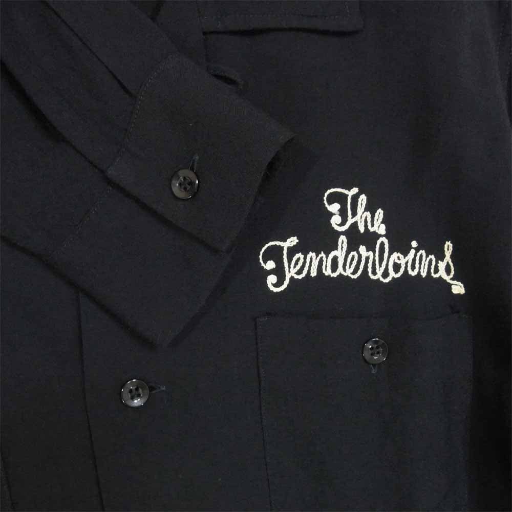 TENDERLOIN テンダーロイン T-BOWLS SHT LONG レーヨン ボーリング シャツ ブラック系 XS【美品】【中古】