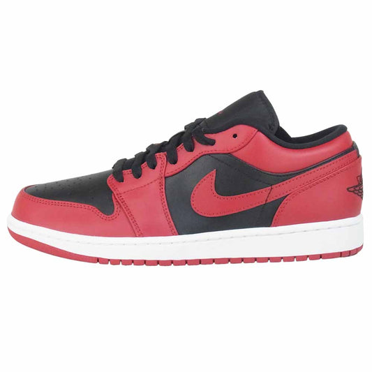 NIKE ナイキ 553558-606 AIR JORDAN 1 LOW エアジョーダン 1 ロー スニーカー 赤×黒系 US9【極上美品】【中古】