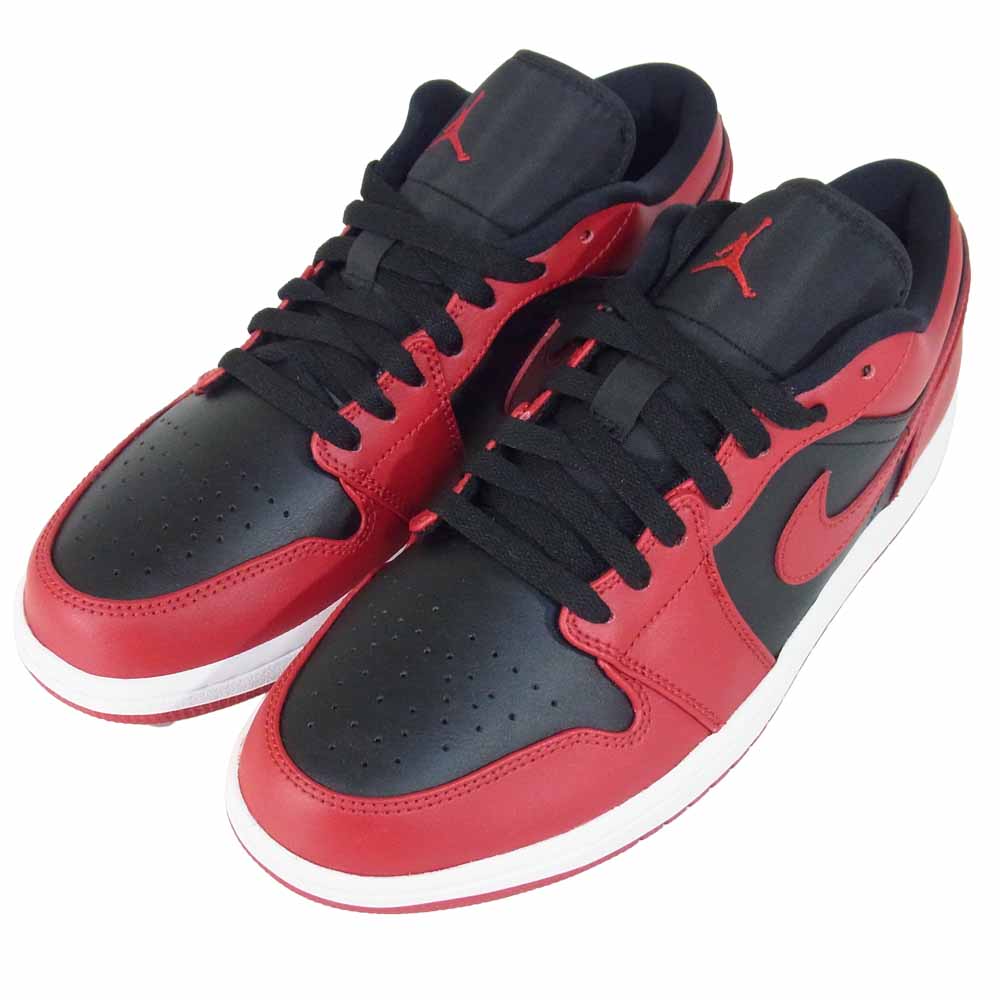 NIKE ナイキ 553558-606 AIR JORDAN 1 LOW エアジョーダン 1 ロー スニーカー 赤×黒系 US9【極上美品】【中古】