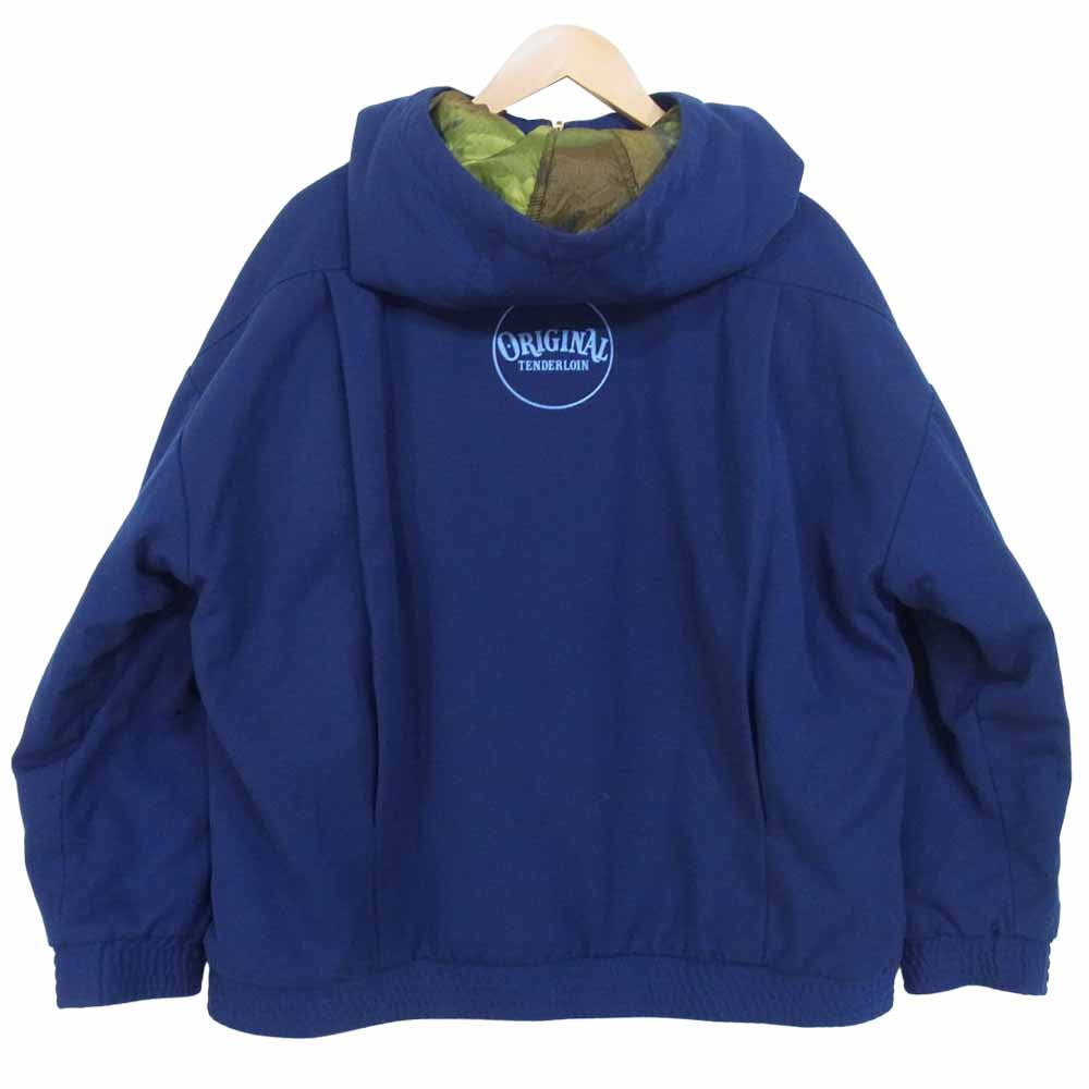 TENDERLOIN テンダーロイン T-REVERSIBLE HOODED JKT リバーシブル ジャケット ネイビー×緑系 S【中古】