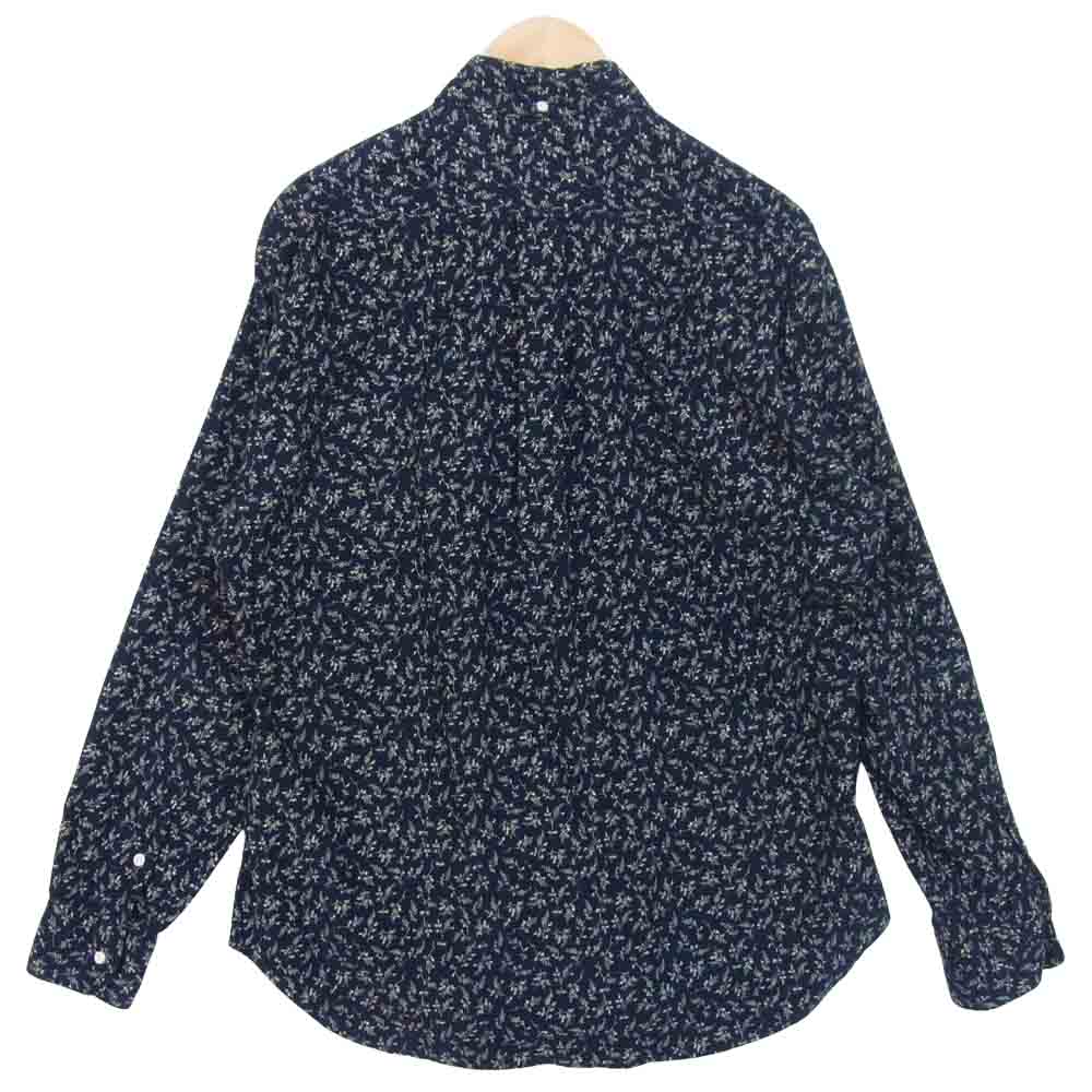 ギットマンブラザーズ 花柄 コーデュロイ ボタンダウン シャツ ダークネイビー系 L【中古】