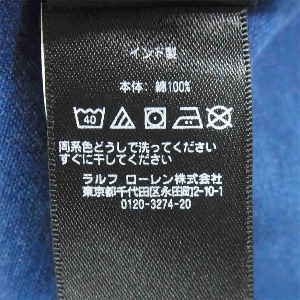 RRL ダブルアールエル ボタンダウン オックスフォード シャツ コットン インディゴブルー系 XL【中古】