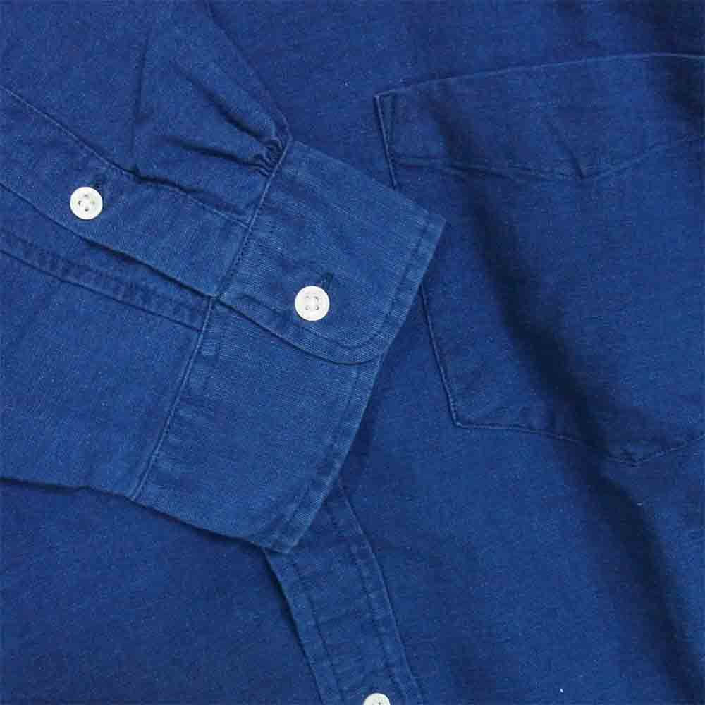 RRL ダブルアールエル ボタンダウン オックスフォード シャツ コットン インディゴブルー系 XL【中古】