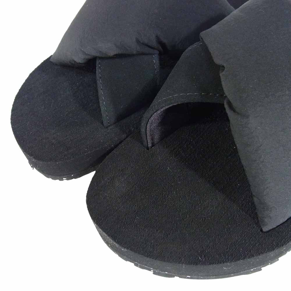 THE NORTH FACE ノースフェイス 21SS NF5100N PURPLE LABEL パープル レーベル Lounge Nuptse Sandal ラウンジ ヌプシ サンダル ブラック系 27cm【新古品】【未使用】【中古】