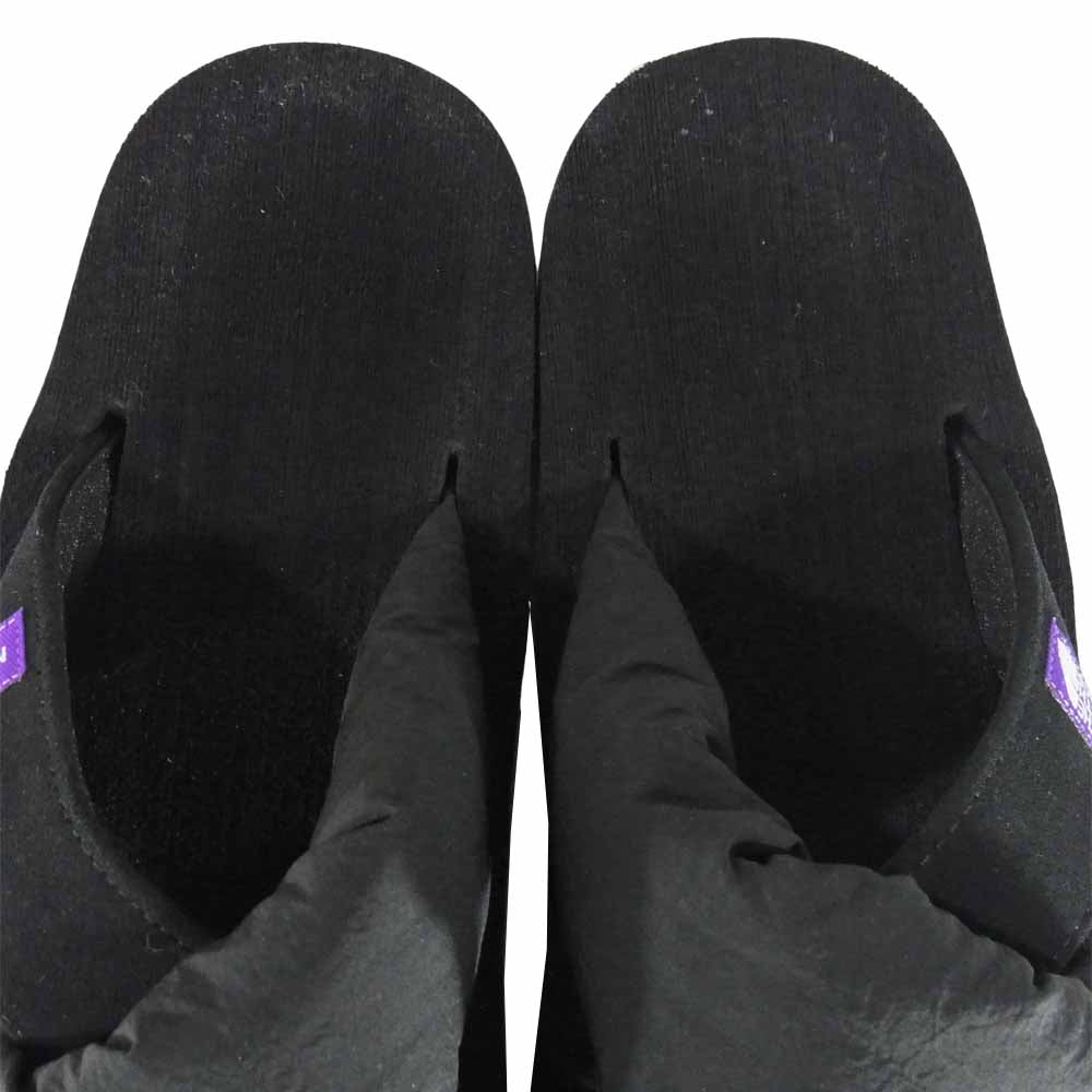THE NORTH FACE ノースフェイス 21SS NF5100N PURPLE LABEL パープル レーベル Lounge Nuptse Sandal ラウンジ ヌプシ サンダル ブラック系 27cm【新古品】【未使用】【中古】