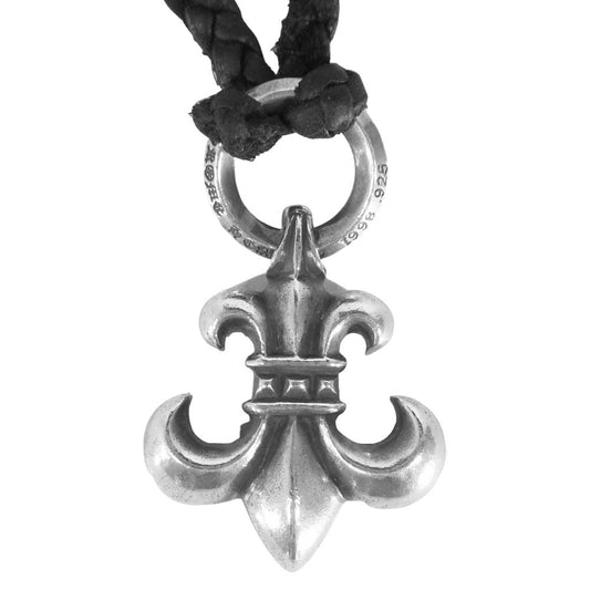 CHROME HEARTS クロムハーツ（原本無） BS FLUER BSフレア ペンダント レザーブレイド ネックレス シルバー系【中古】