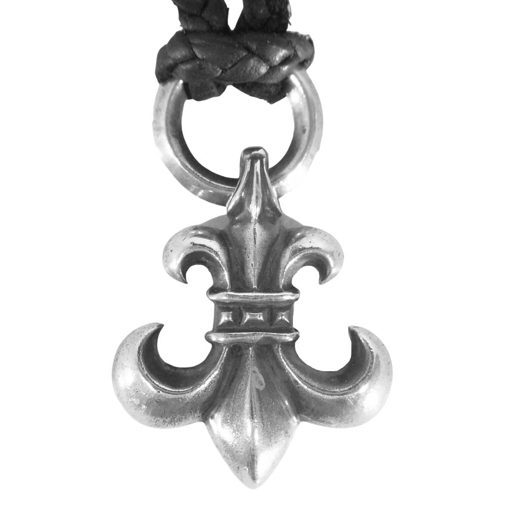 CHROME HEARTS クロムハーツ（原本無） BS FLUER BSフレア ペンダント レザーブレイド ネックレス シルバー系【中古】