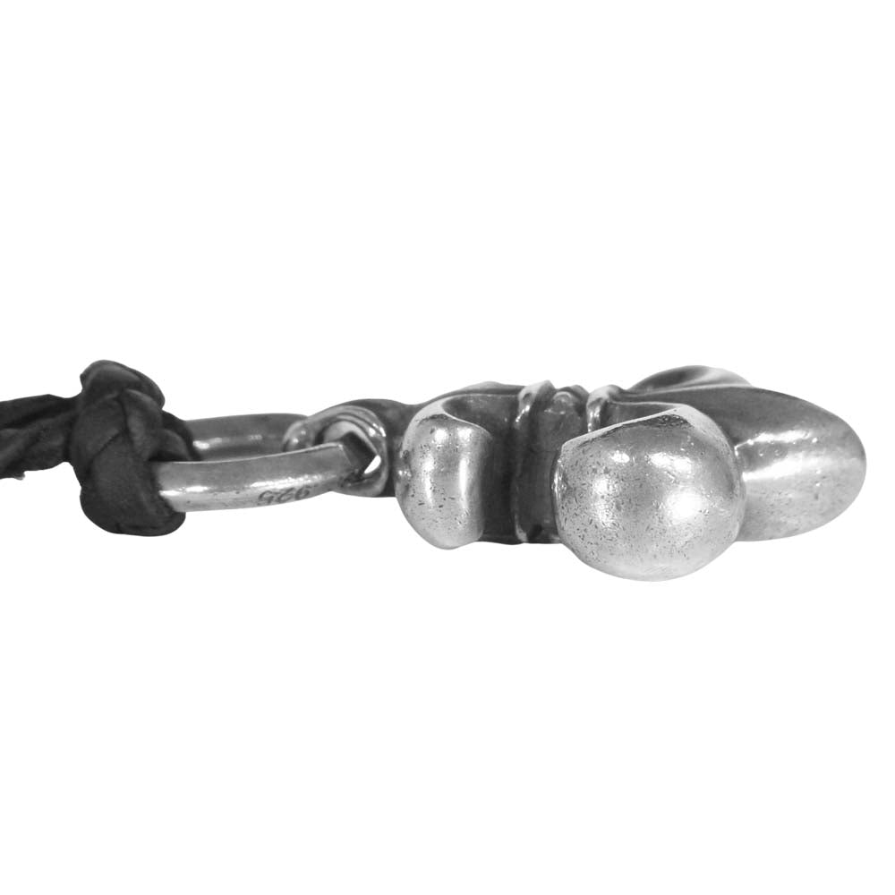 CHROME HEARTS クロムハーツ（原本無） BS FLUER BSフレア ペンダント レザーブレイド ネックレス シルバー系【中古】