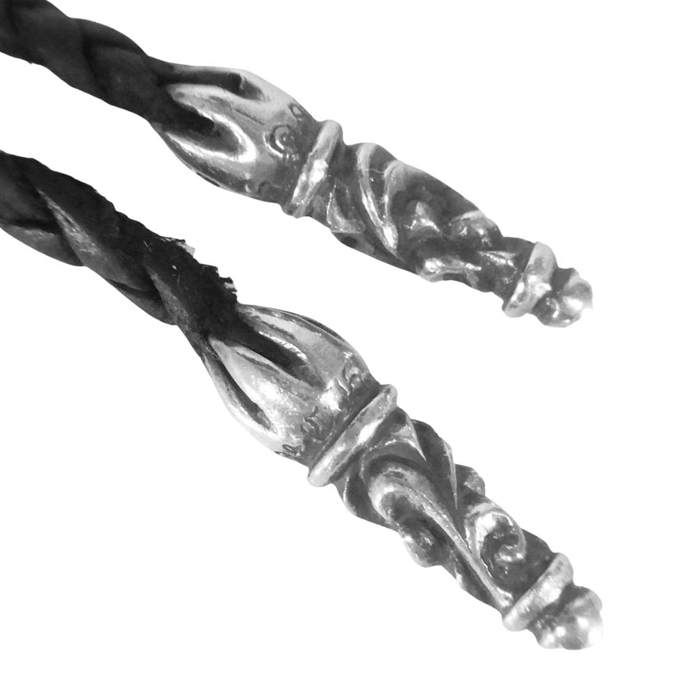 CHROME HEARTS クロムハーツ（原本無） BS FLUER BSフレア ペンダント レザーブレイド ネックレス シルバー系【中古】