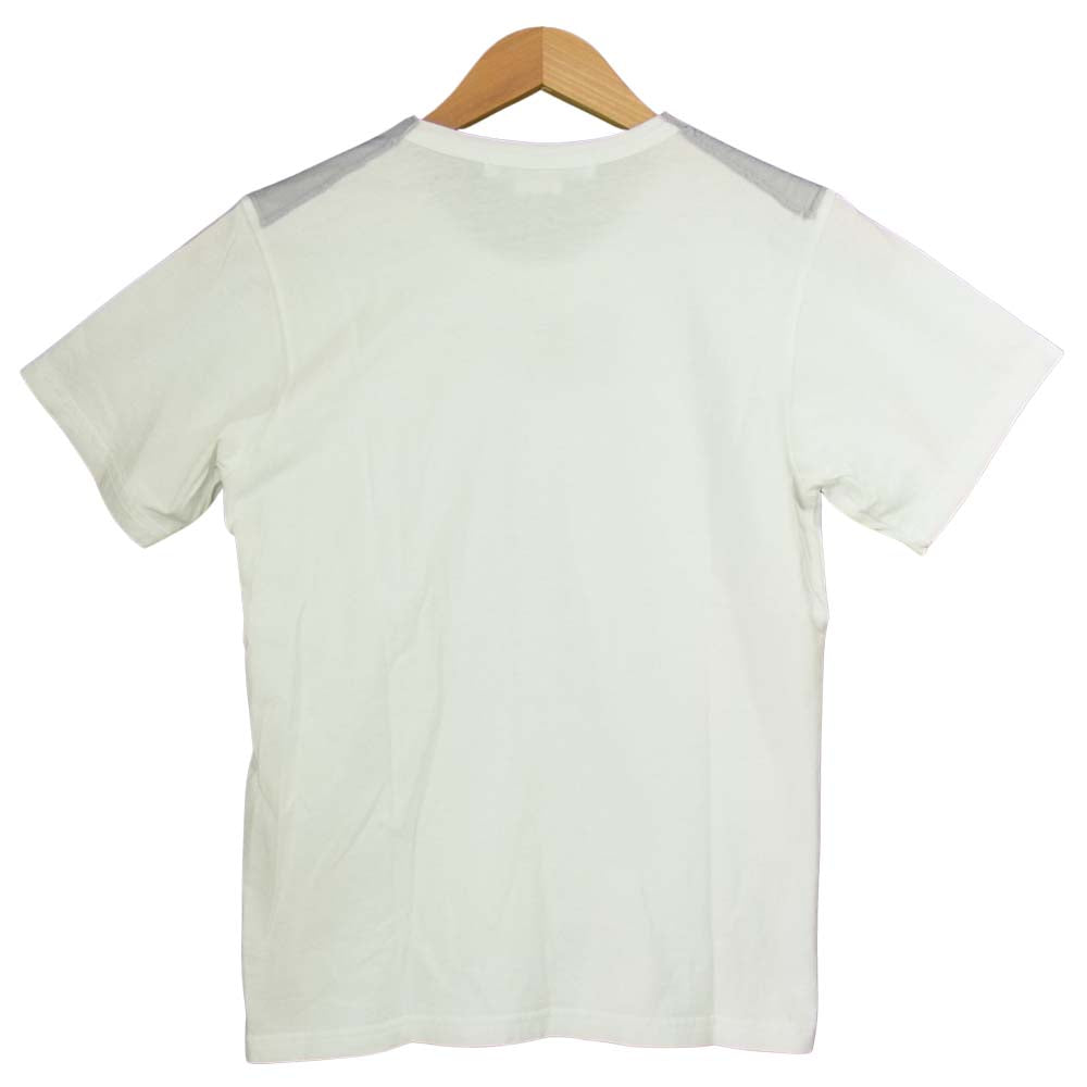 COMME des GARCONS コムデギャルソン コムコム イタリア製 S14T015 カーディガン ドッキング 半袖 カットソー グレー×白 S【中古】