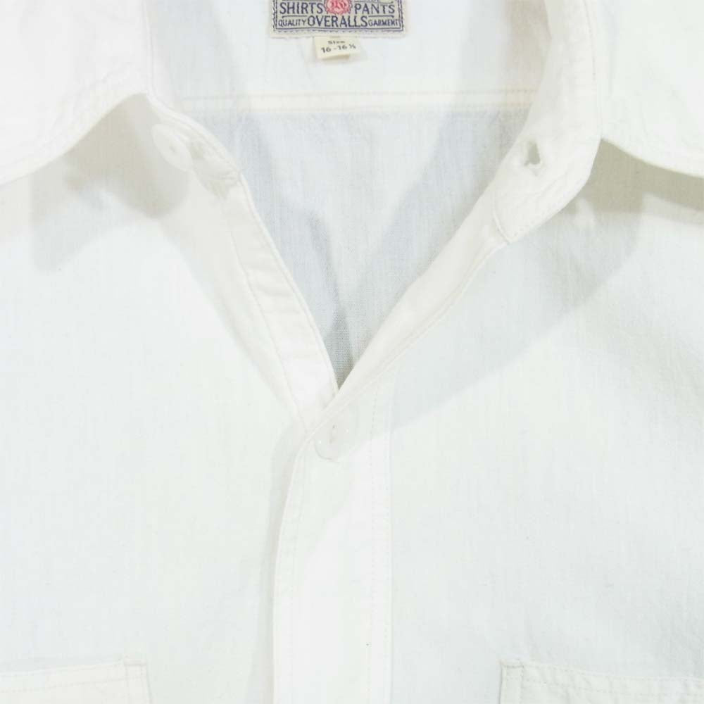 Buzz Rickson's バズリクソンズ ワーク シャツ 日本製 ワークシャツ コットン100％ ホワイト系 16-16 1/2【中古】
