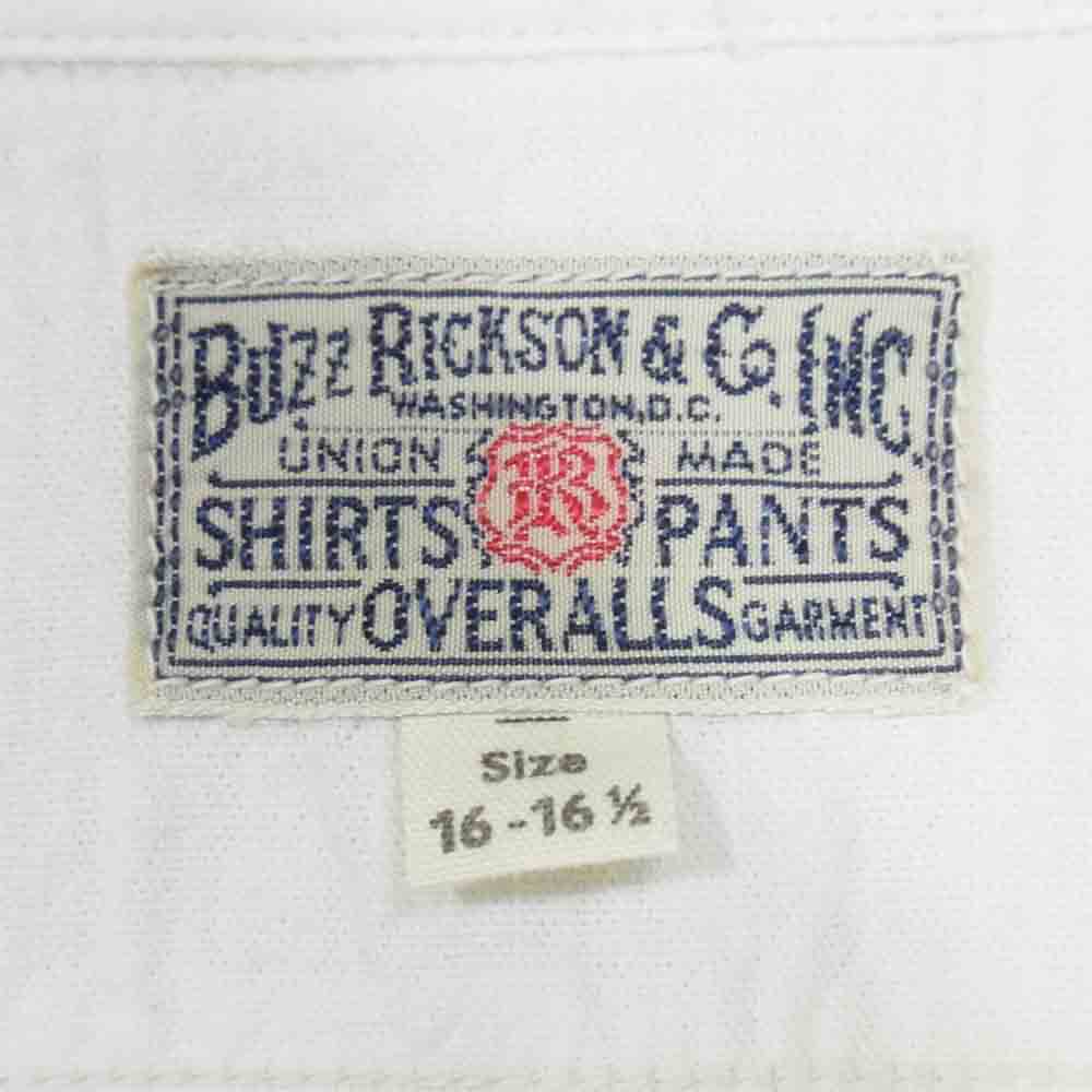 Buzz Rickson's バズリクソンズ ワーク シャツ 日本製 ワークシャツ コットン100％ ホワイト系 16-16 1/2【中古】