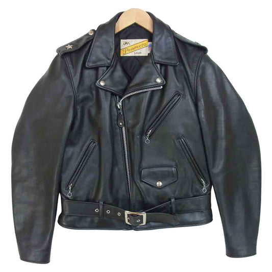 schott ショット 613 ワンスター ダブル ライダース レザー ジャケット USA製 ブラック系 38【中古】