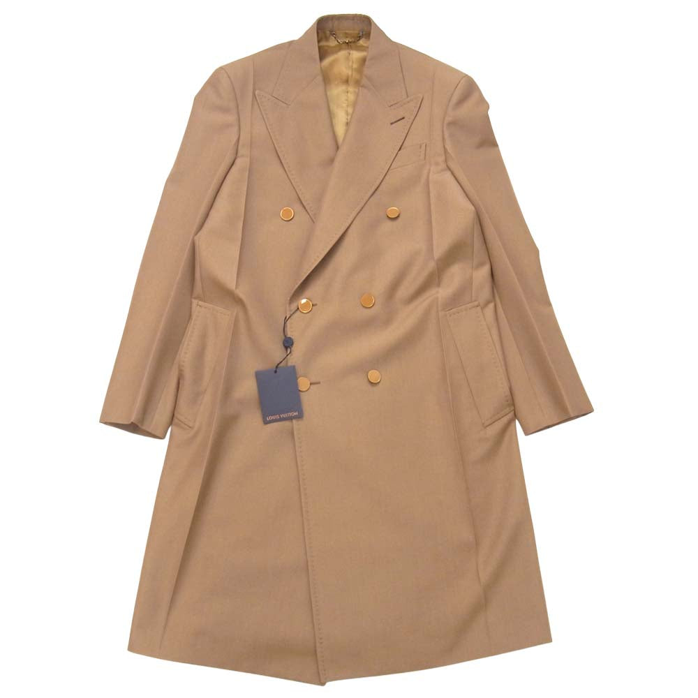 LOUIS VUITTON ルイ・ヴィトン RM191-JMD-HGC70E ステッチデザイン ダブル チェスター コート ブラウン系 46【新古品】【未使用】【中古】