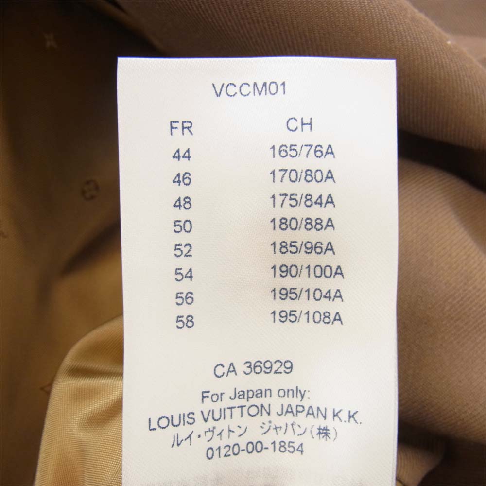 LOUIS VUITTON ルイ・ヴィトン RM191-JMD-HGC70E ステッチデザイン ダブル チェスター コート ブラウン系 46【新古品】【未使用】【中古】