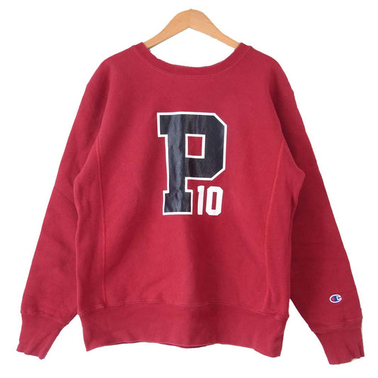 Champion チャンピオン Reverse Weave リバースウィーブ 赤単タグ 復刻 クルーネック レッド系 L【中古】