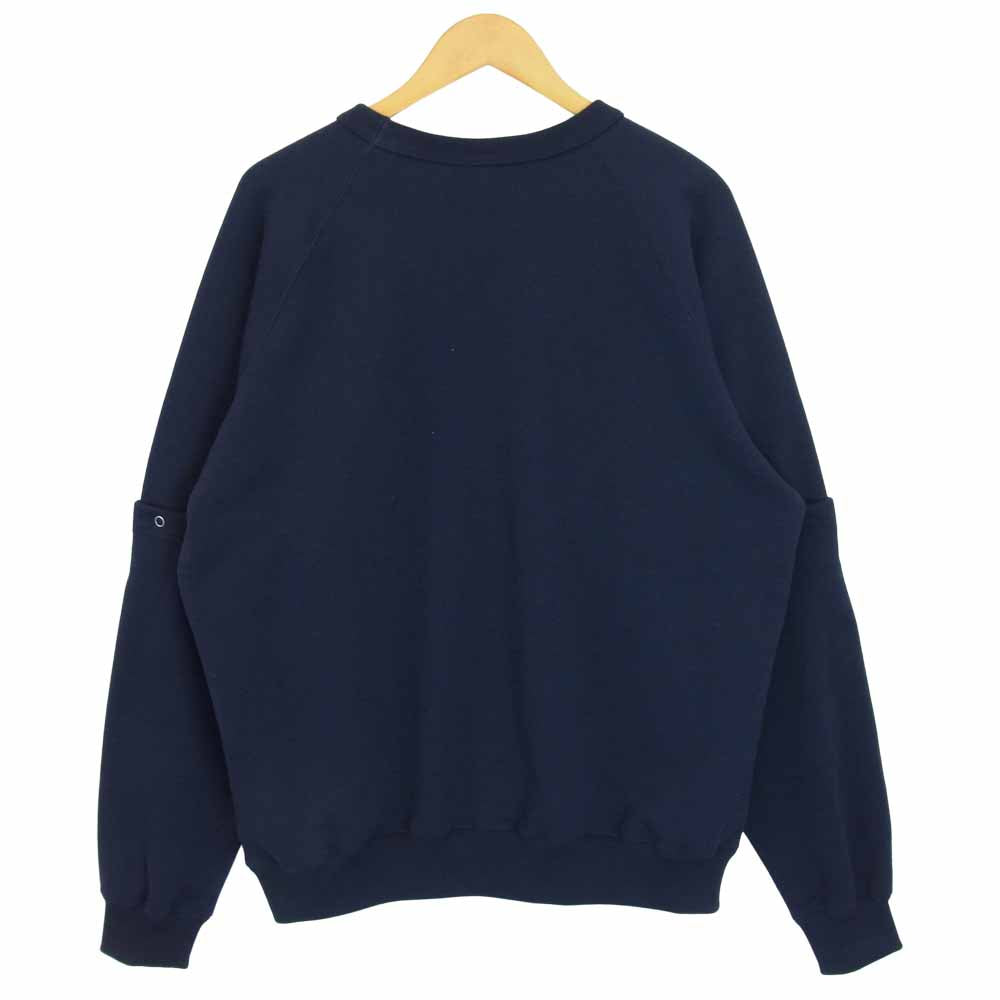 バンブーシュート 2101026 DETACHABLE SLEEVE CREW NECK SWEAT SHIRT デタッチャブル スリーブ クルーネック スウェット シャツ ネイビー系 L【新古品】【未使用】【中古】