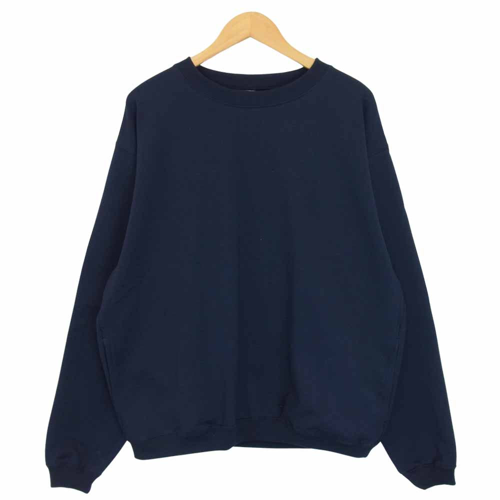 バンブーシュート 2101025 ACTIVE CREWNECK SWEAT SHIRT ナイロン 切替 アクティブ クルーネック スウェット シャツ ネイビー系 L【新古品】【未使用】【中古】